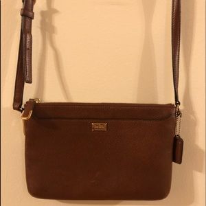 Coach Brown leather cross body shoulder bag